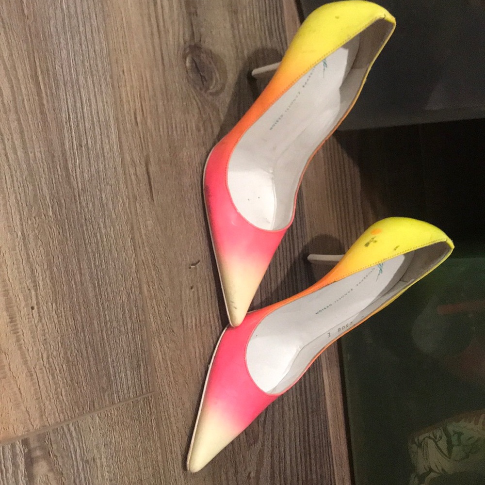 Guiseppi Zanotti neon ombré stilettos